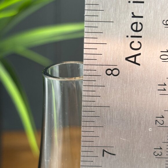 Vintage Glass Duck Bud Vase Clear Handblown Etched Glass Bird Figurine Vase - Picture 16 of 16